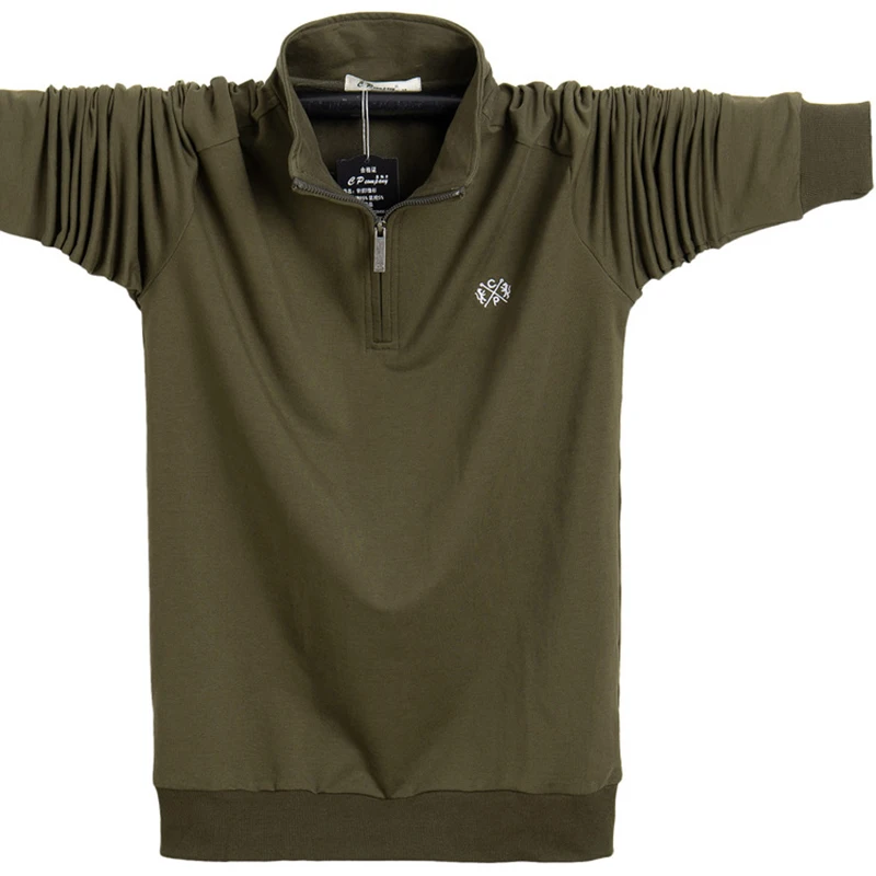 Рубашка поло мужская из чистого хлопка деловая Повседневная Блузка с длинным