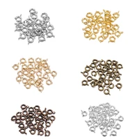 30pcs metal round spring ring clasp with open jump ring jewelry clasp for necklace bracelet connector jewelry making accessorie