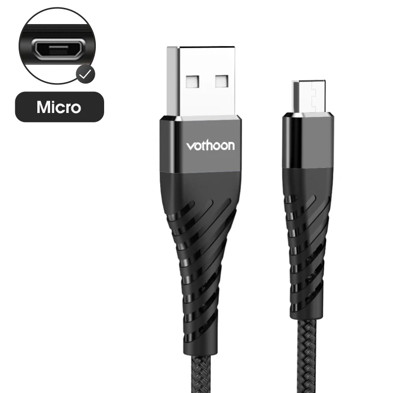 

Vothoon Micro USB Cable 3A Fast Charging Micro Data USB Cable For Samsung Xiaomi Huawei Android Mobile Phone Charger Cable Cord