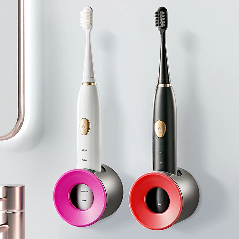 

Electric Toothbrush Holder Traceless Turbine Shape Toothbrush Stand Rack Wall-Mounted Bathroom Electric Tooth Brush Storage Hold