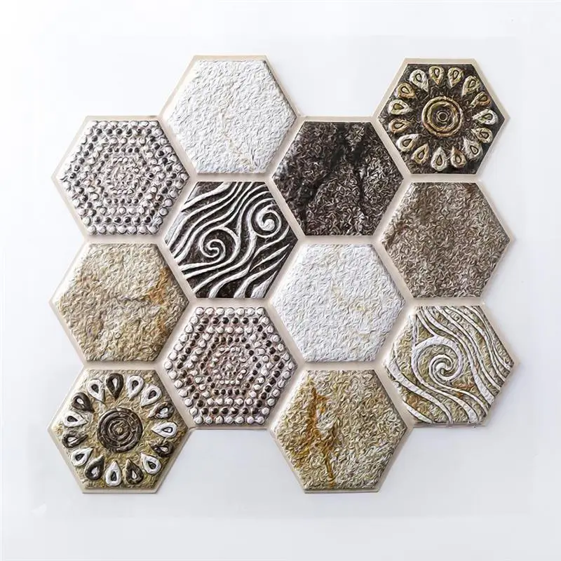 

5 Pcs 3D PVC Wall Stickers Brick Stone Tile Wallpaper DIY Rustic Self-adhesive Home Decor Sticker Living Room House Decoration