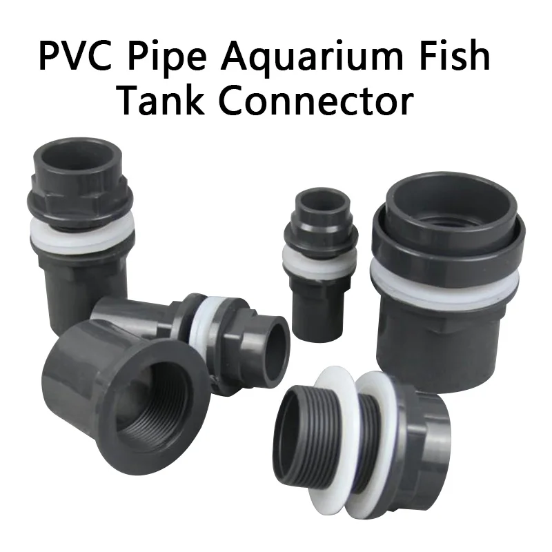 

PVC Pipe Aquarium Fish Tank Connector Inlet Outlet Fitting Head Water Pipe Fitting Connector Fish Tank Supplies 1 Pcs
