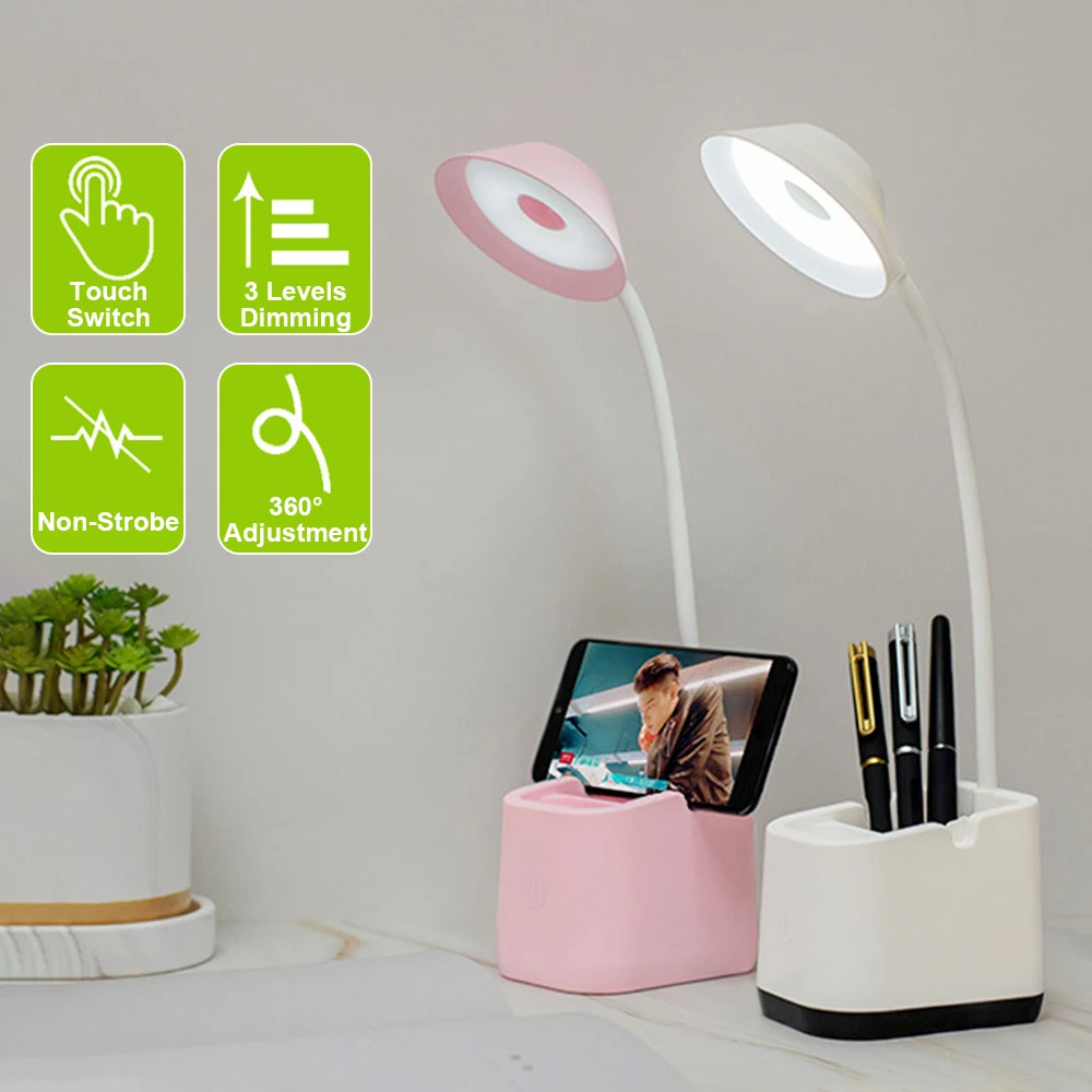 Настольная лампа для телефона с USB разъемом 5 в постоянного тока гибкий сенсорный