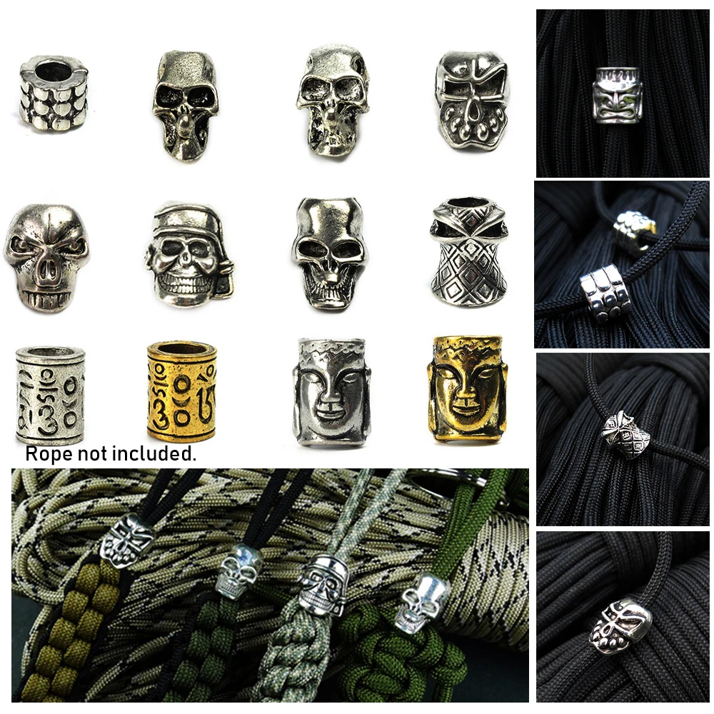 2 шт. диаметр отверстия 3 ~ 4 мм Металлические Подвески Череп Бусы на веревочке DIY