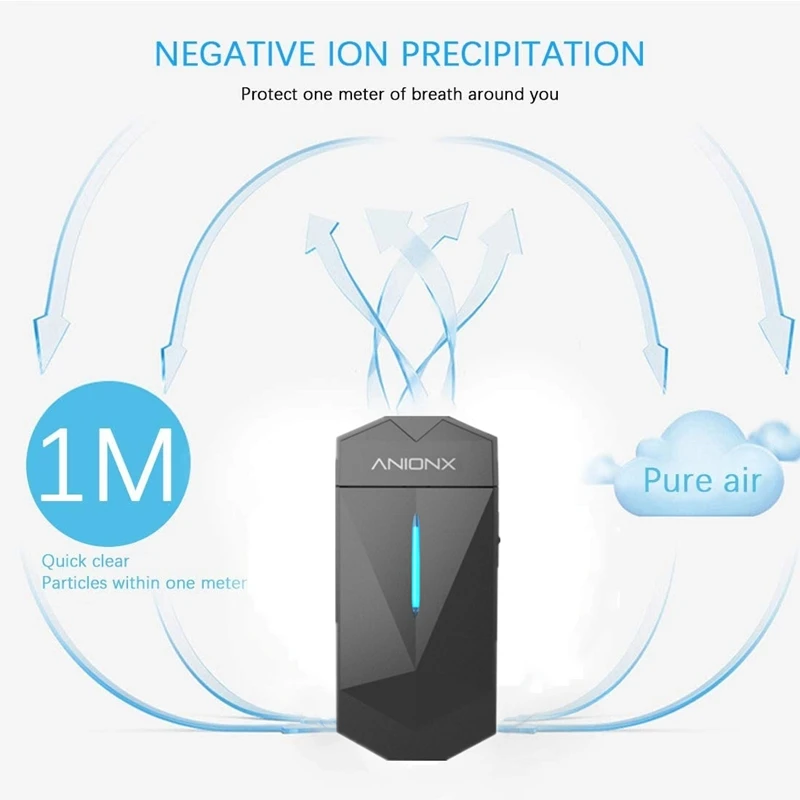 

Personal Wearable Air Purifier Necklace Mini Portable Air Freshner Ionizer Negative Ion Generator for Travel Home