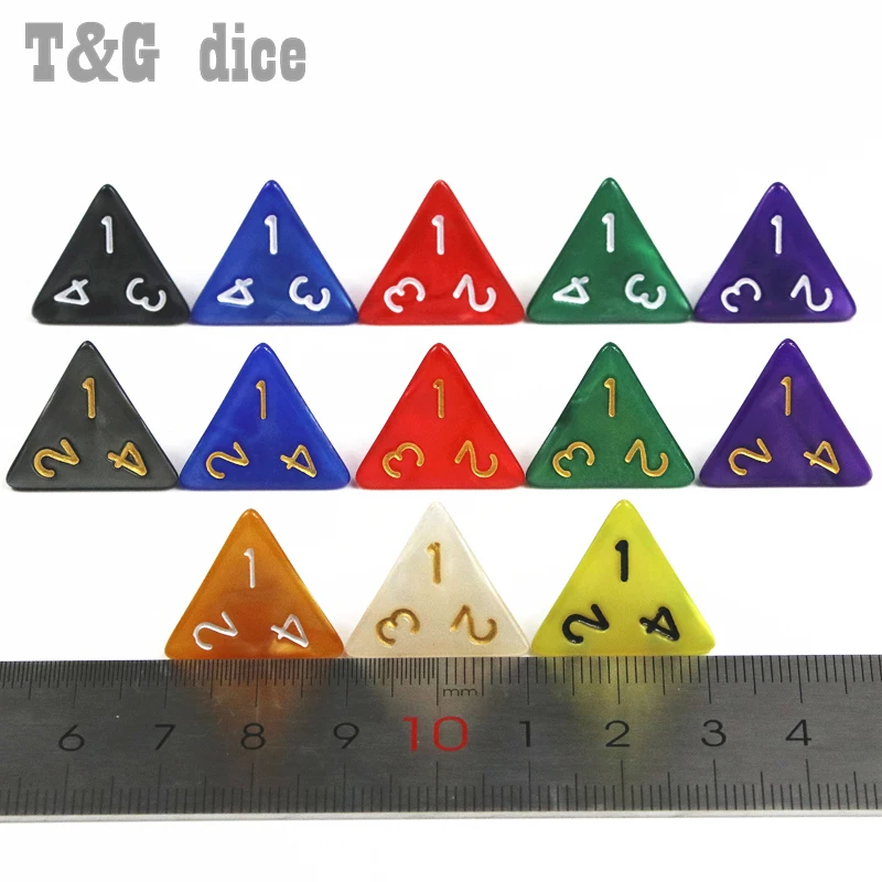 Горячая Распродажа D4 кубики 10 шт для DND 4 сторонние игры в кости красивые Цвета