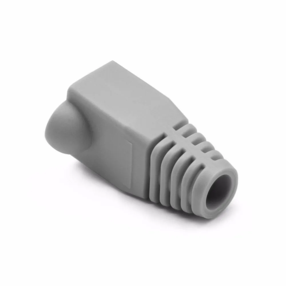 50pcs RJ45 Caps Connector Sheath Cat5e Cat6 Multicolour Tpu Boots Protective Sleeve Gray Red Network Connectors Ethernet |