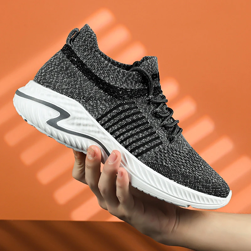 JIEMIAO Fashion Men Women Lightweight Sneakers Outdoor Sports Mesh Breathable Comfortable Running Shoes Lace Up Casual Shoes