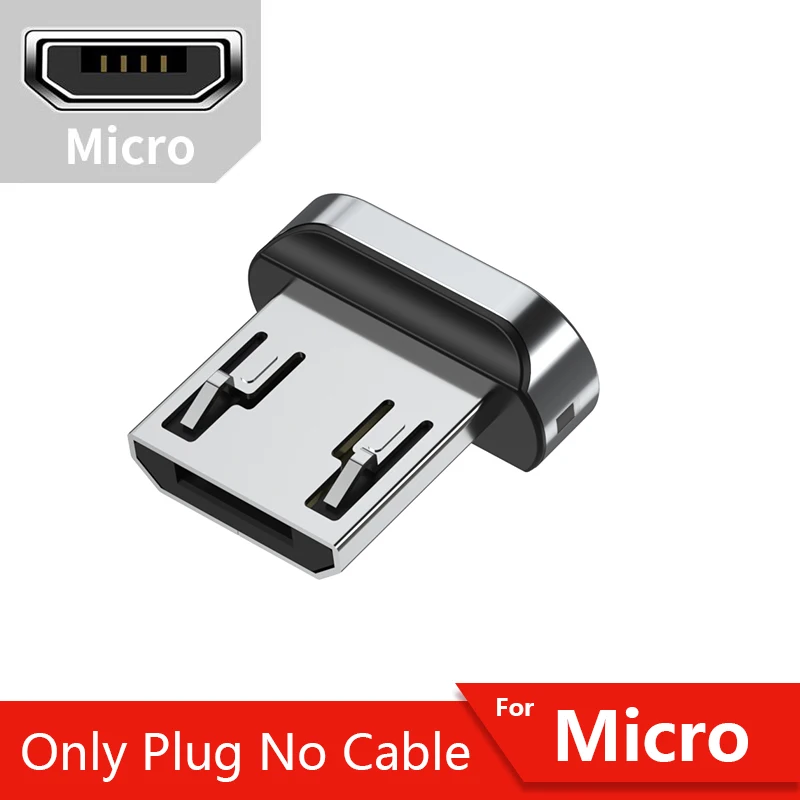 Новое магнитное зарядное устройство Micro USB кабель для iPhone samsung провод для быстрого заряда Шнур usb type C type-C магнитные кабели для мобильных телефонов - Цвет: Only Micro Plug