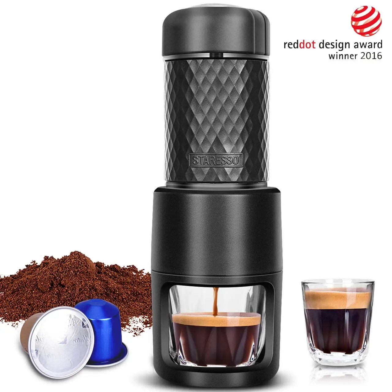

STARESSO Second Generation Manual Coffee Grinders SP-200 Portable Multifunctional Coffee Machine 2-in-1 Capsule Coffee Machine