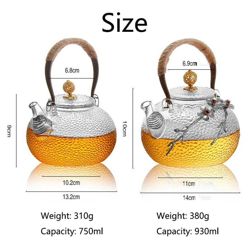 750/930 мл Творческий Бутик японский утолщенный термостойкий стеклянный чайник