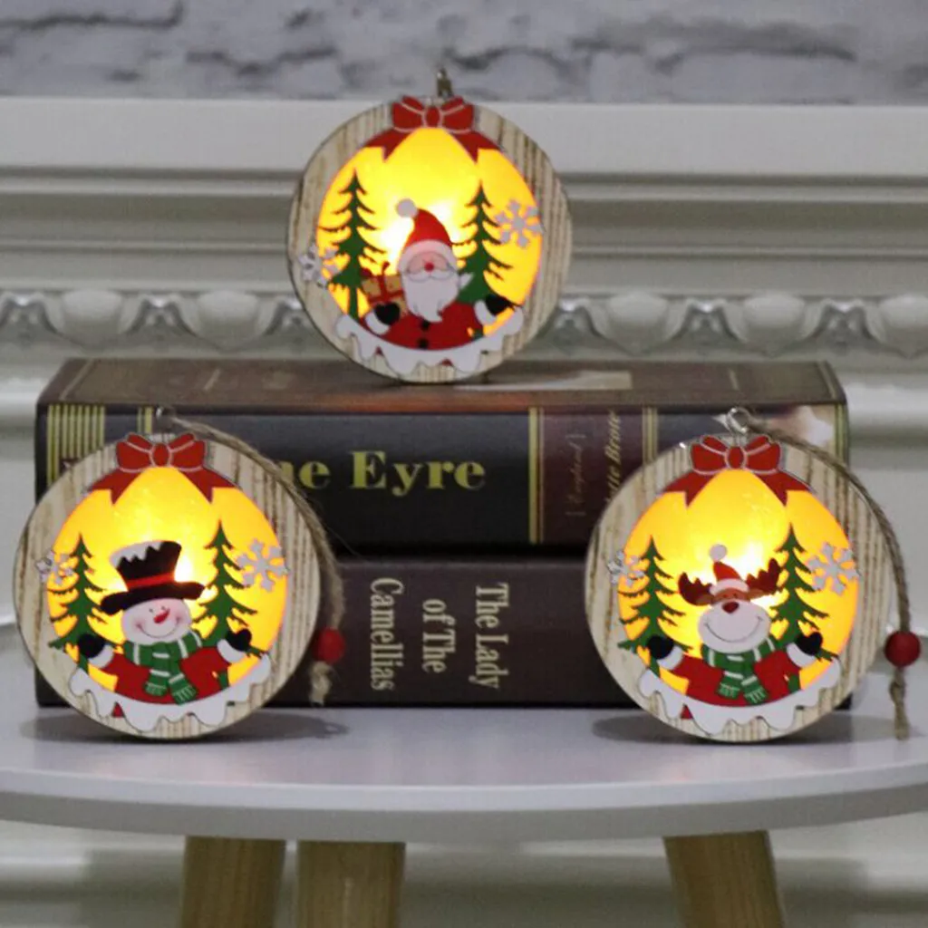 Рождественские украшения для дома led 1 шт. Рождественский деревянный navidad decoraciones
