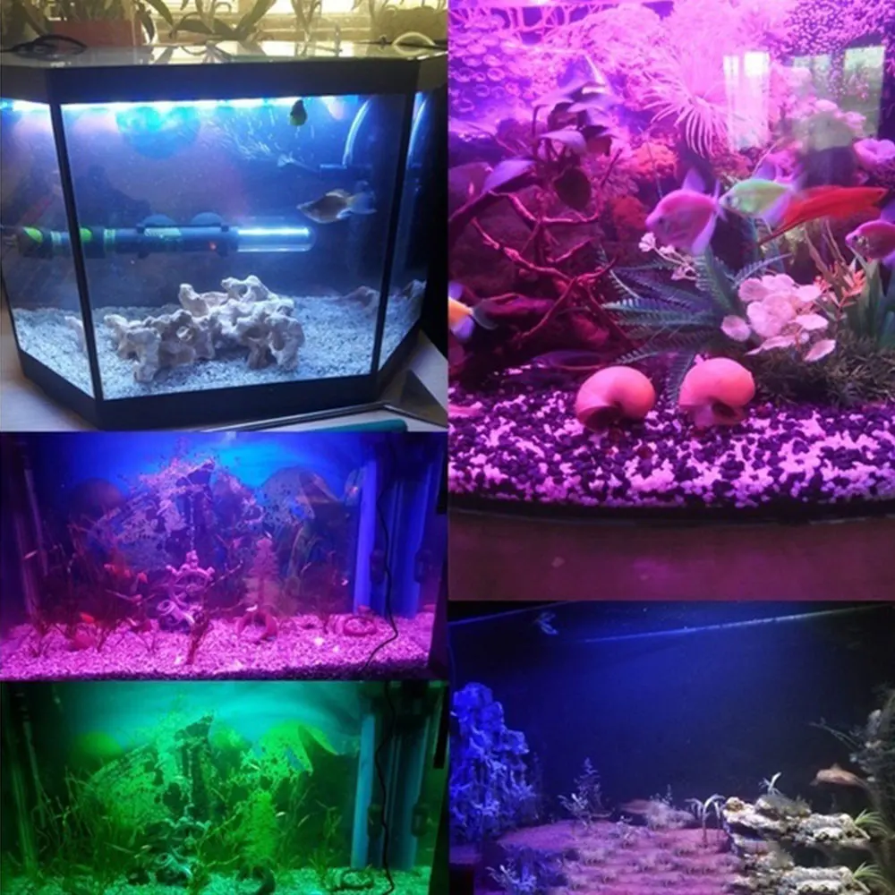 Светодиодный светильник для аквариума водонепроницаемый 35 см подводный