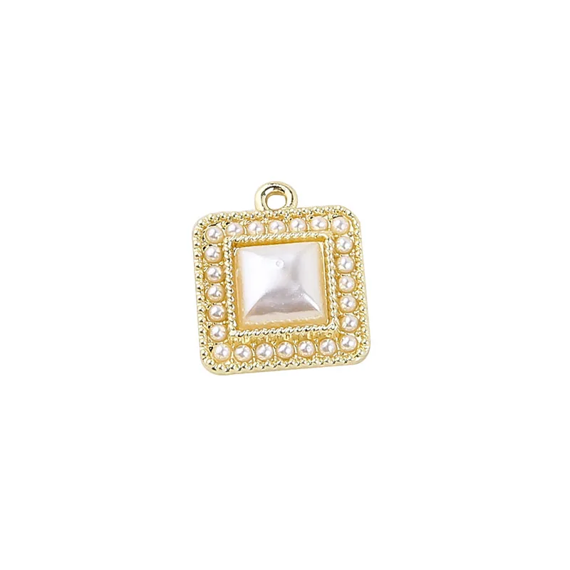 

Alloy pearl diamond rose square hollow love five-pointed star pendant DIY handmade jewelry earring material