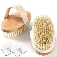 drewti wood bath brushes sisal bristles shower bathtub bathroom accessories body scrubber massager exfoliating remove cellulite