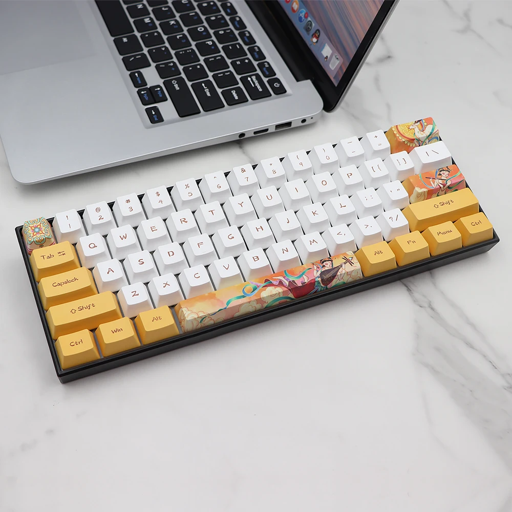 

124 Key Dunhuang Keycap pbt Dye Sublimation Keycaps For MX Cherry Switches dz60 Anne Pro2 gk61 rk61 68 980 108 Key Cap iso Keys