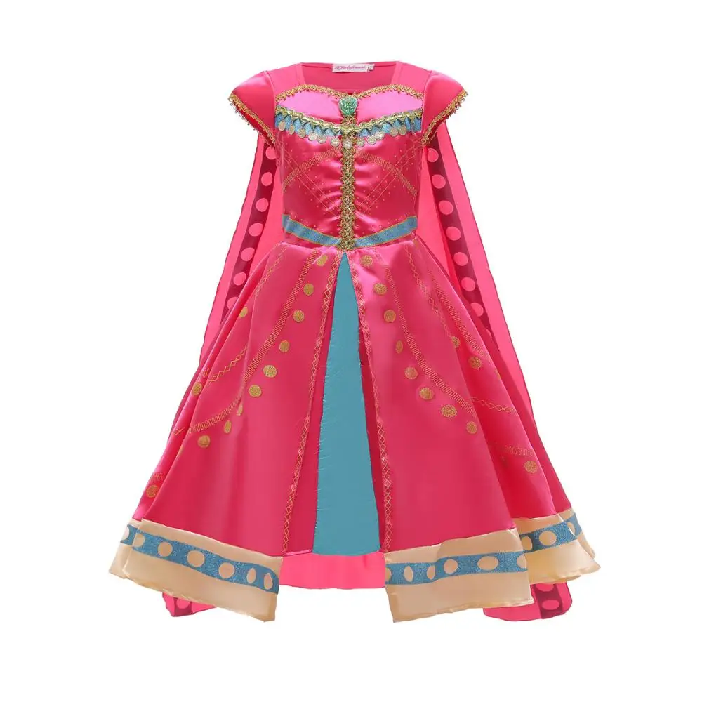 Aladdin Costume Jasmine Dress Pink Fuchsia Outfit For Kids | Тематическая одежда и униформа