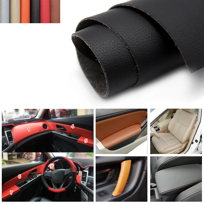 

Car Styling Seat Steering Wheel Door Handle Armrest Dashboard Panel Whole Piece Microfiber Leather Protective Cover 1.38*0.5M