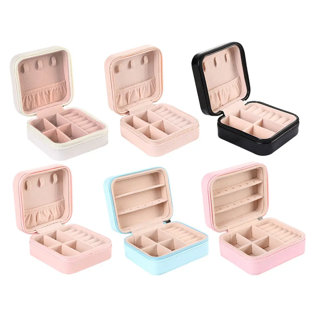

PU Leather Jewelry Storage Organizer Display Tray Holder Case
