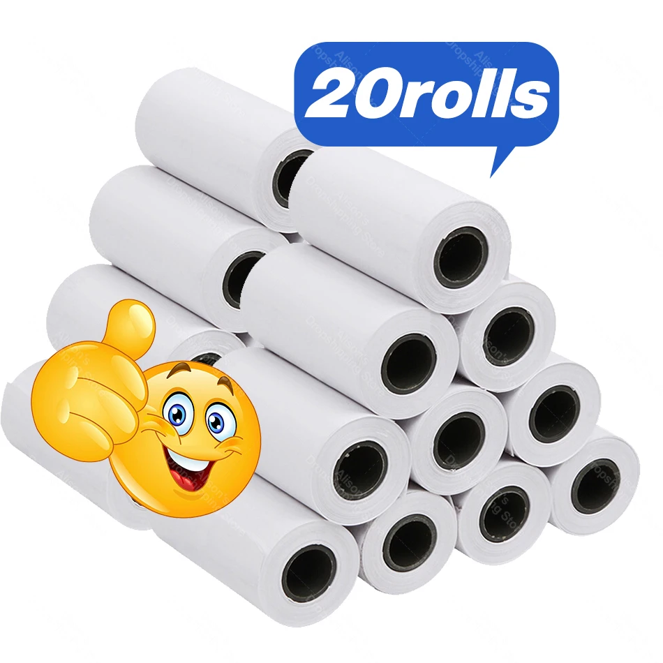 

20Rolls 57mm*30mm Thermal POS Receipt Bill Cash Register Printer Paper Mini Photos Paper for Mobile Bluetooth Impresora