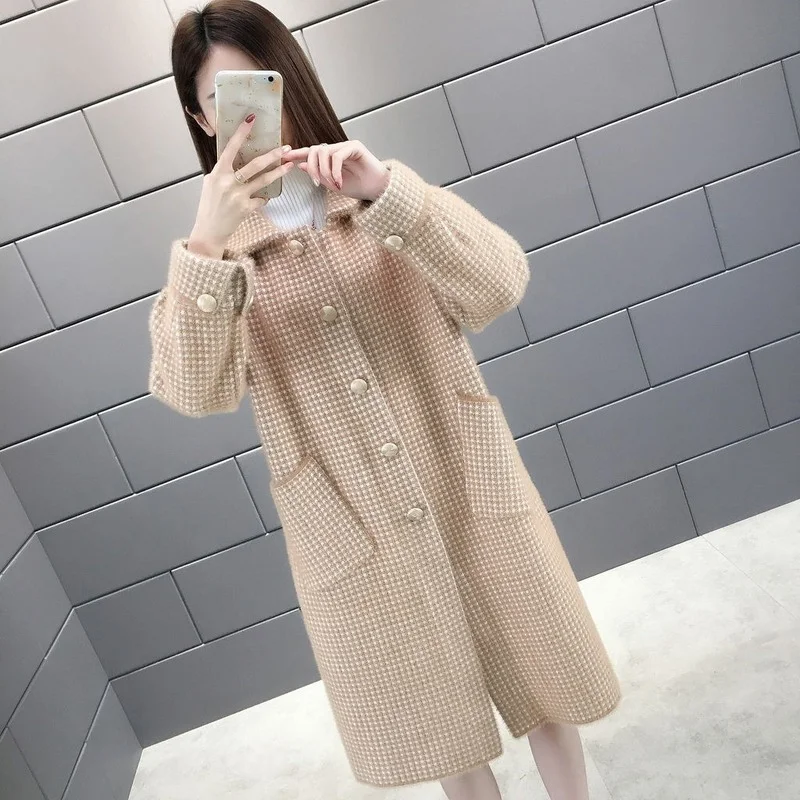 

Жакет женский осенне-зимний из искусственной норки, с длинным рукавом