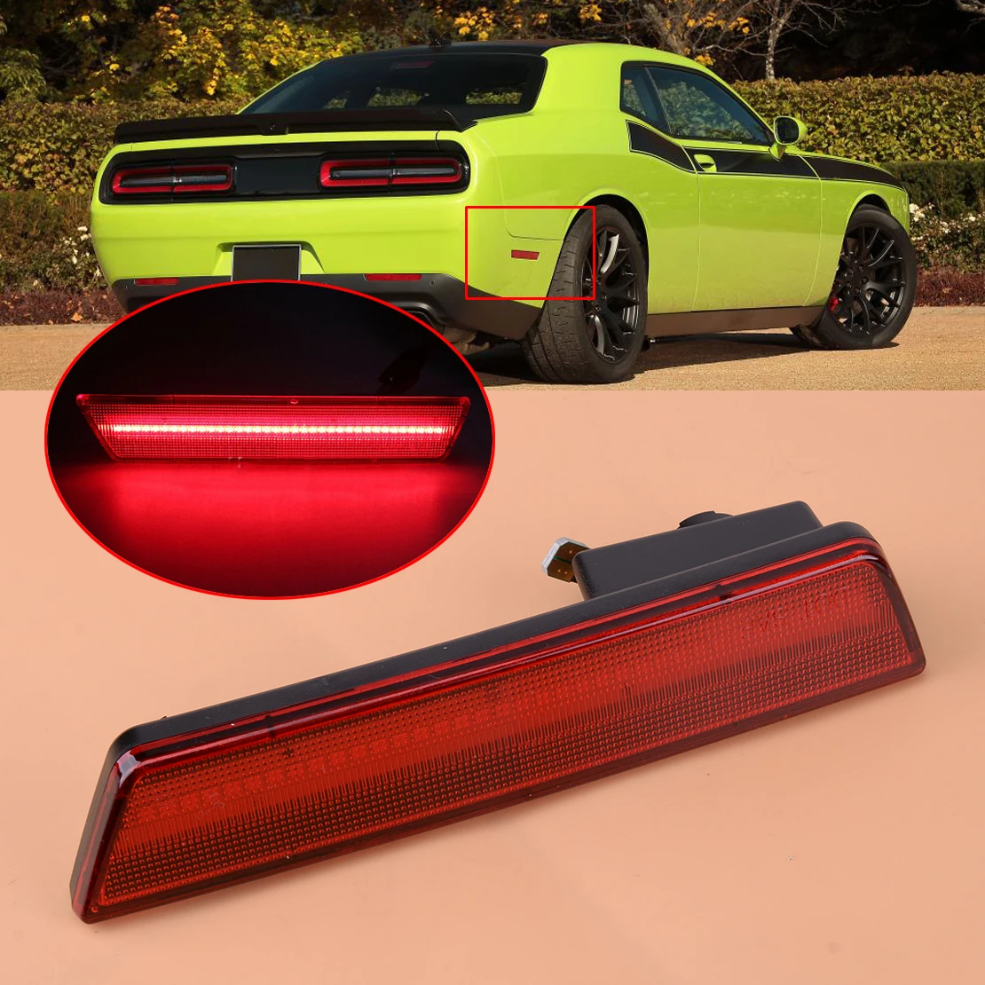 Автомобильный задний бампер правая сторона красный указатель поворота