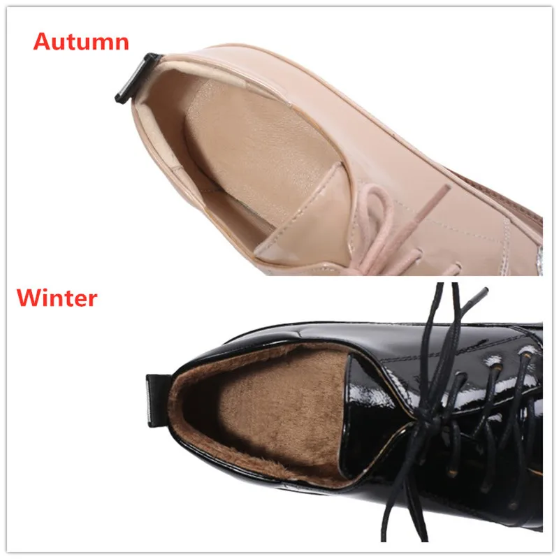 Новинка 2020 Британские женские оксфорды PXELENA лакированная кожа блестящие на