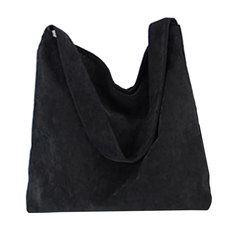 

Women Striped Corduroy Shoulder Bag Large Capacity Simple Vintage Canvas Messenger Bags Female Solid Soft Cloth Handbag Big Tote