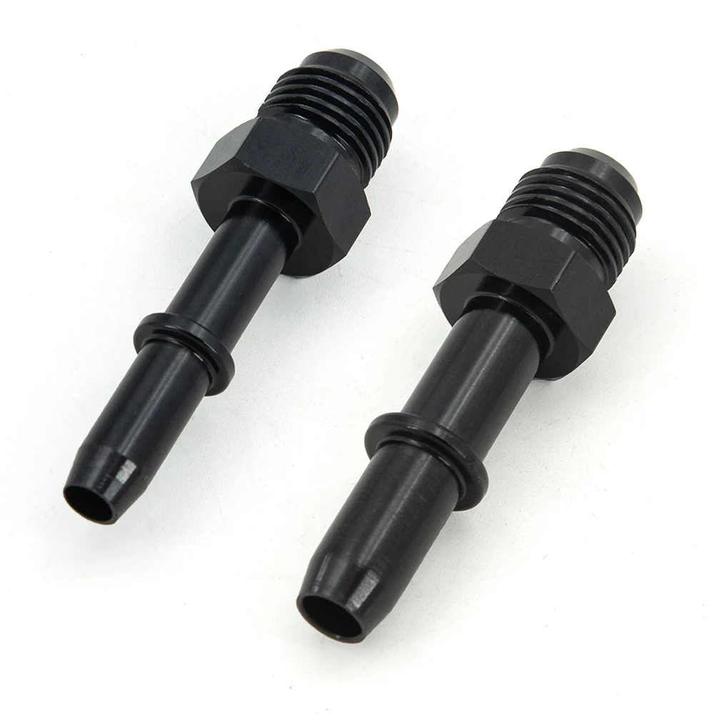 

Quick Connect AN6 6AN AN-6 AN6 To 5/16" AN6 To 3/8" Male EFI Fuel Line Rail Adapter Black
