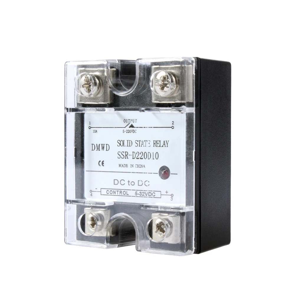 SSR-10DD input 5-32VDC load 5-220VDC SSR 10DD 10A single phase DC solid state relay with indicator SSR-D220D10 | Обустройство дома