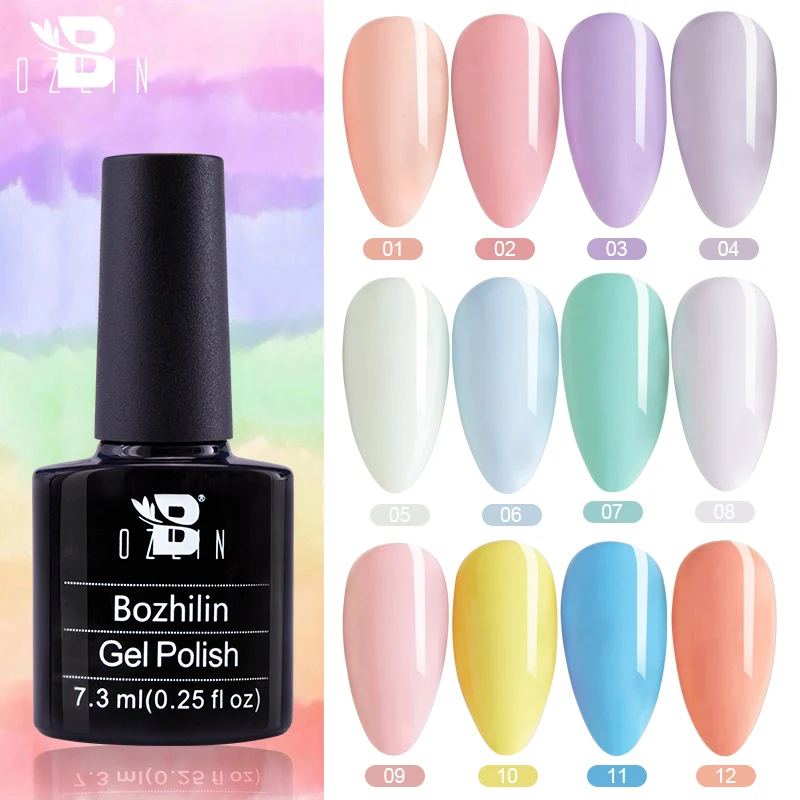BOZLIN Макарон Гель лак для ногтей Лаки дизайна УФ светодиодная лампы/лампы с