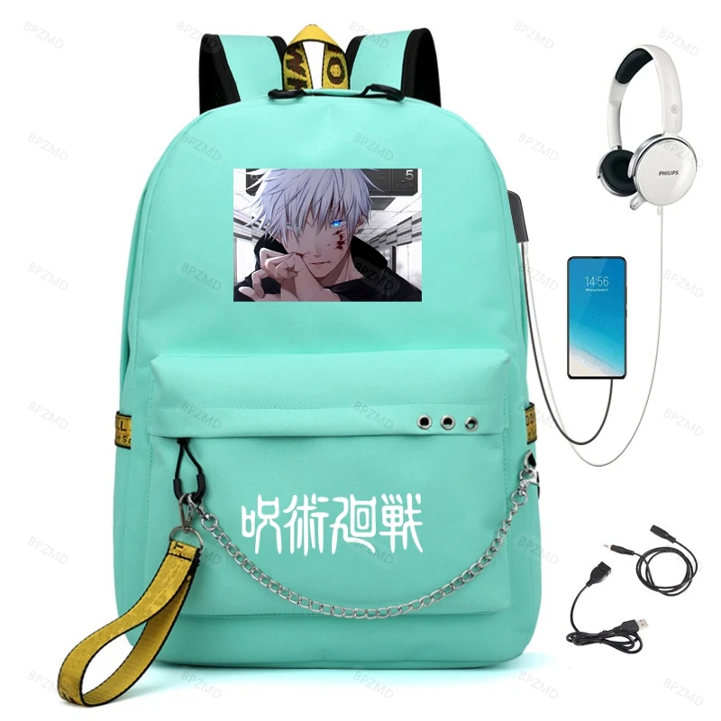 

Anime Jujutsu Kaisen Backpacks Merch Men Women Harajuku School Bags Travel Bags 3D poster Print Teenage Notebook Ninja Backpack