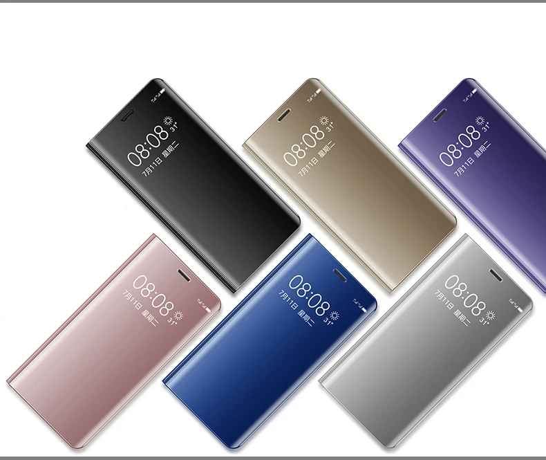 Умный чехол для huawei P30 P20 Pro Lite mate 30 20 10 Honor 20 Pro Nova 5T 4e 3e, чехол с зеркальной прозрачной крышкой из искусственной кожи