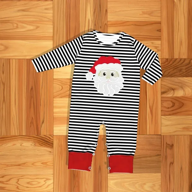 Новый модный Рождественский детский комбинезон одежда с оборками детские