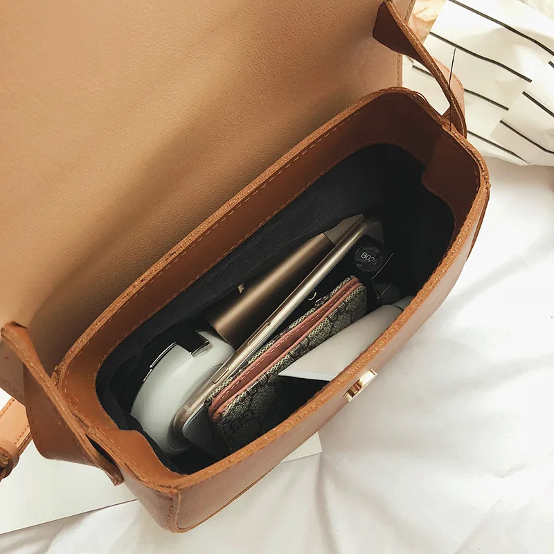 

Simple Contrast Color Leather Crossbody Bags Women Sweet Shoulder Bag Cute Trendy Pouch Designer Fashion Party Purse Ladies
