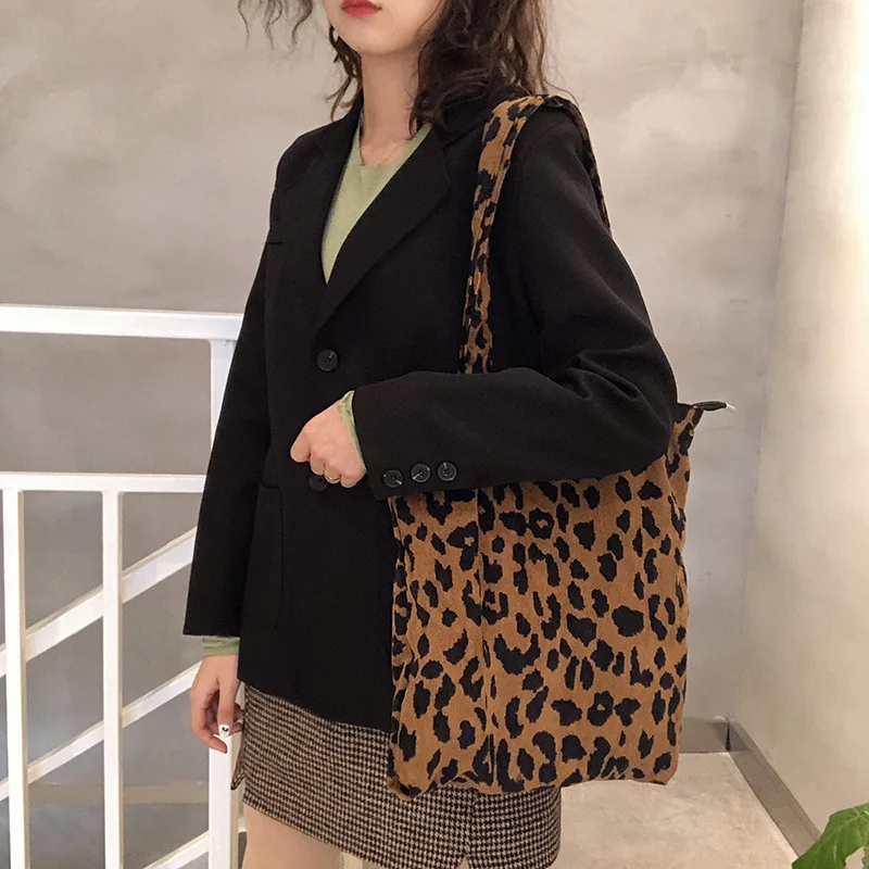 HotWholesale Korean original retro handbag ins stylish Leopard pattern simple Joker cloth student shoulder bag | Багаж и сумки