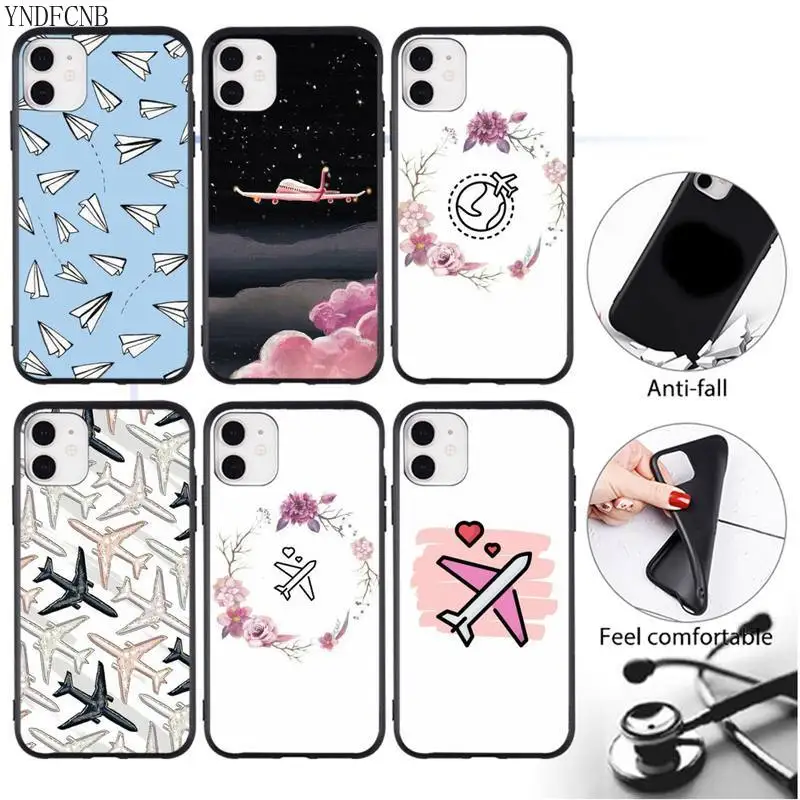 YNDFCNB мультяшный бумажный чехол для телефона с самолетом мягкий силиконовый из