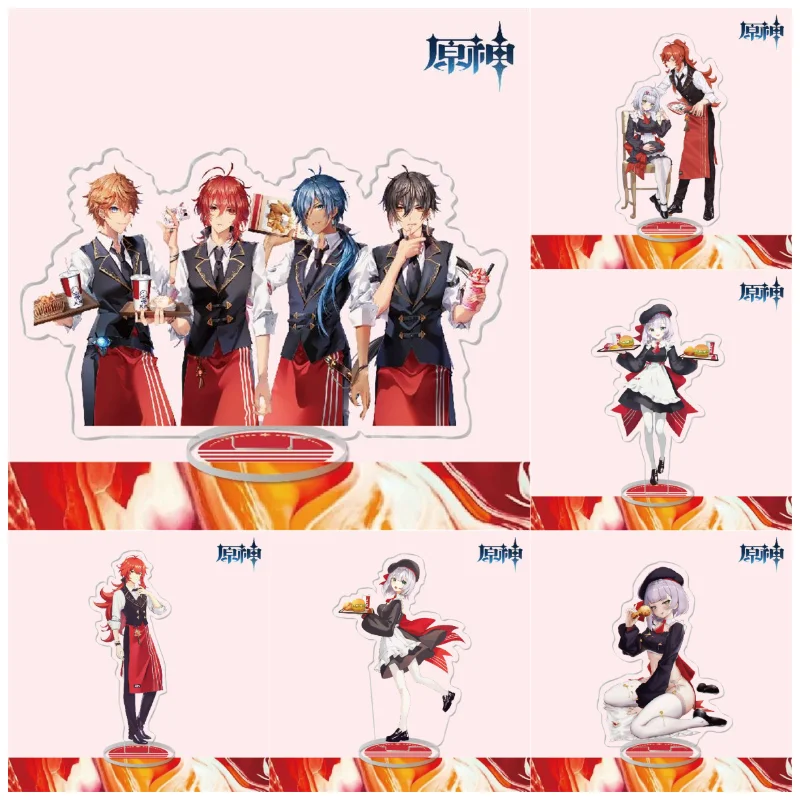 

2021 Hot Game Genshin Impact Childe Zhongli Xinyan Diona Paimon Keli Cosplay Character Stand Kawaii Accessories For Boys Girls