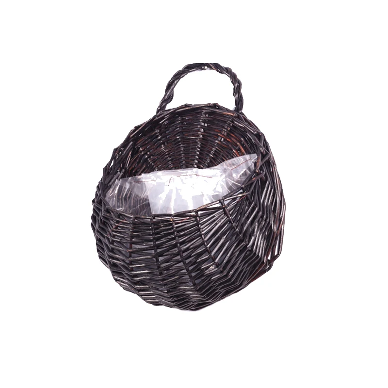 1 шт. ручная работа Плетеный ротанговый цветок зеленая лоза горшок вазочка