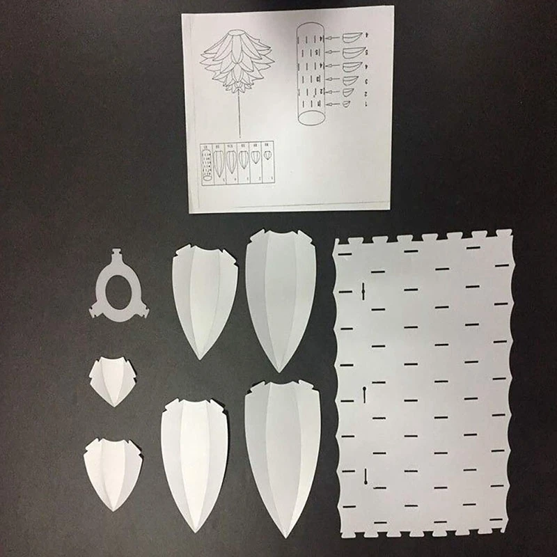 Люстра в форме лотоса абажур сделай сам цветок шесть Слои романтический номер