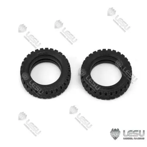 Front Rear Wheel Tires 1 Pair for 1/14 LESU RC Hydraulic Forklift Model Remote Control Car Parts DIY Truck Th16714-Smt3