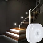 Ночник с пассивным инфракрасным датчиком движения, 10 светодиодов, для спальни, кухни, магнитный светильник для чулана, под шкаф, беспроводной светильник для коридора, лестницы
