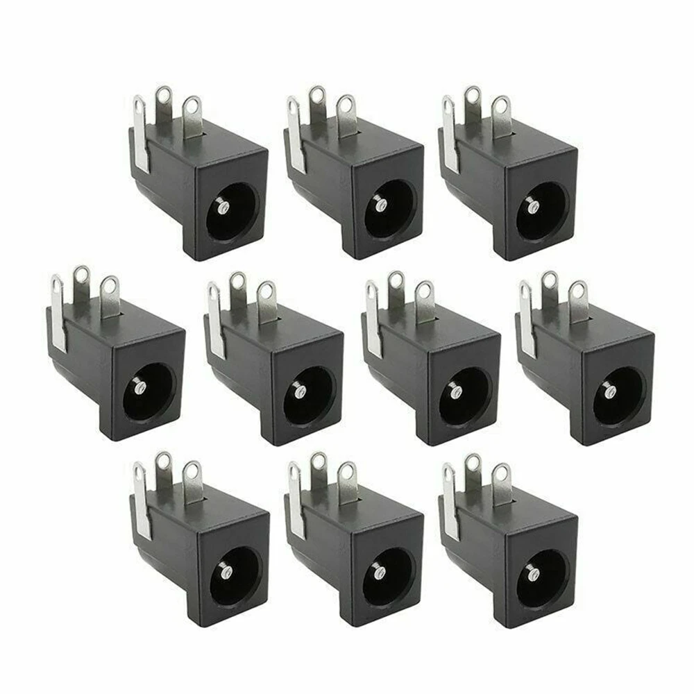 

10 Pcs DC Power Supply Female Jack Socket 5.5 x 2.1mm Barrel-Type PCB Mount