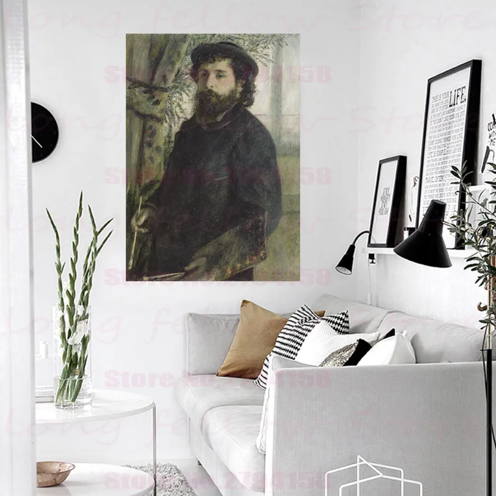 Настенная картина в стиле ретро портрет Клода Моне Пьер Аугуст Ренуары декор для