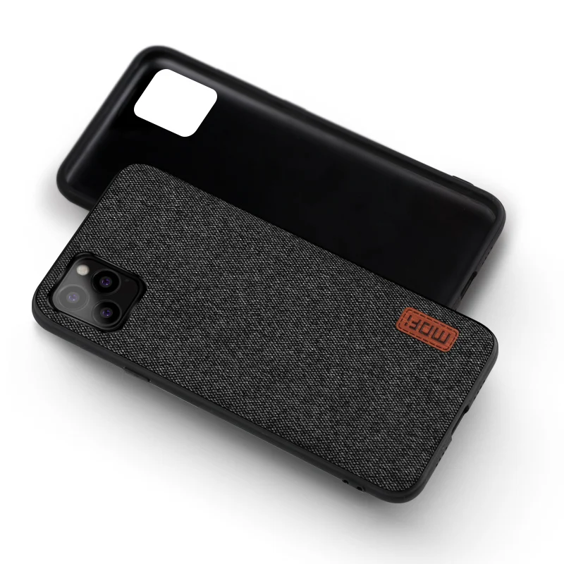 Чехол для iPhone 11 Pro Max, чехол для телефона iPhone 11, Max Cloth, темно-синий, для iPhone 11 Pro max 5,8 6,1 6,5, чехол - Цвет: Black