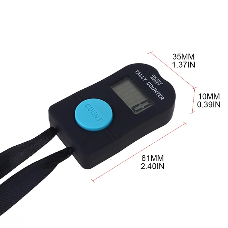 

Portable 4-digit Digital Electronic Counter with Sound Manual Reset Tally Decompression Relaxation Finger Tool for Meditation