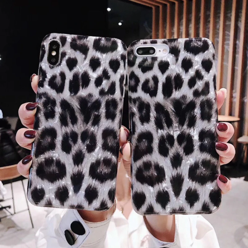 

Leopard Spot Phone Case For iPhone 12 11 Pro Max XR XS Max X XS 6 6S 7 8 Plus Dream Shell Soft IMD Silicone Gold Glitter Cover