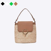 2021 stylish summer holiday beach hand knitting handbags for women crossbody messenger bag raffia straw shoulder bags