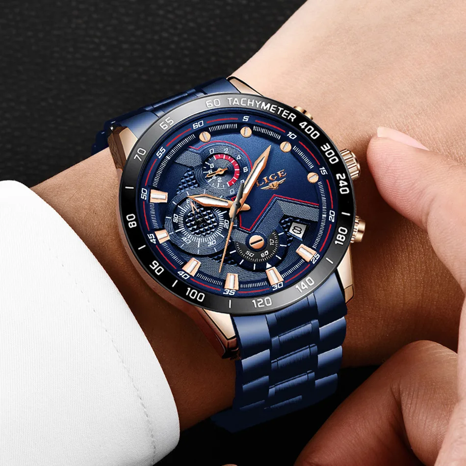 Montre Homme LIGE мужские s часы лучший бренд класса люкс военные спортивные часы мужские водонепроницаемые кварцевые наручные часы Relogio Masculino