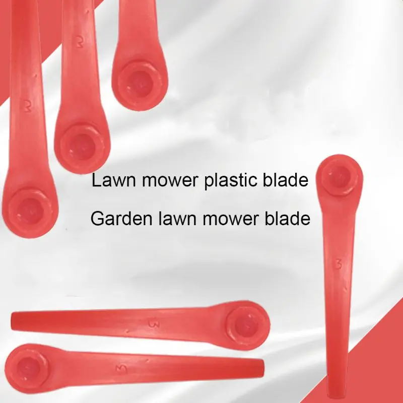 

100pcs Plastic Grass Trimmer Blades Replacement Lawn Mower Blade Garden Tools